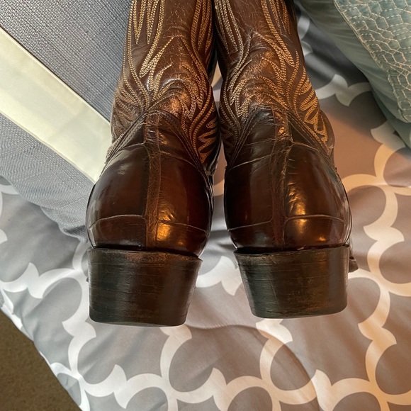 Nocona Men’s Brown Alligator Cowboy Boots Size 9D - Picture 12 of 12